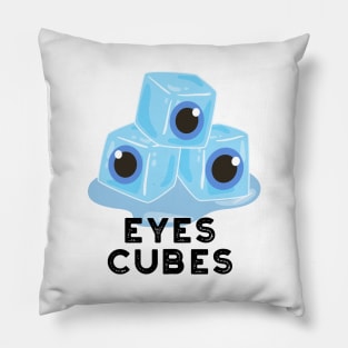 Eyes Cubes Cute Ice Pun Pillow