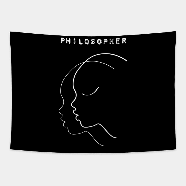 Modern philosopher Tapestry by Cleopsys