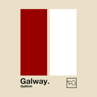 County Galway / Original Retro Style Minimalist Poster Design T-Shirt