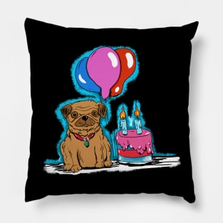 Happy Birthday from Pug Pillow