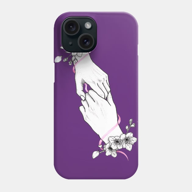 Holding hands Phone Case by VanessArtisticSoul