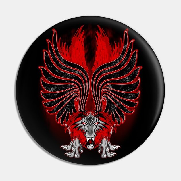 Dragon Gargoyle Tattoo Style Pin by BluedarkArt