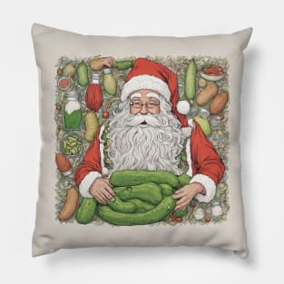 Pickle Lover Gift, Pickle Santa Gift, Christmas Pickle Gift Pillow