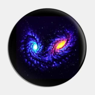 Galaxies colliding Pin