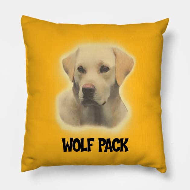 Wolf Pack Pillow by DavidLoblaw