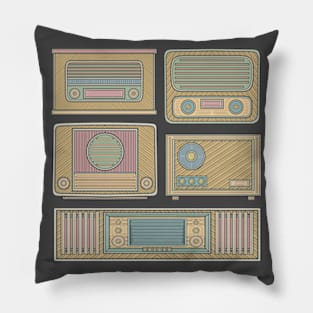 Yellow Classic Radio Pillow