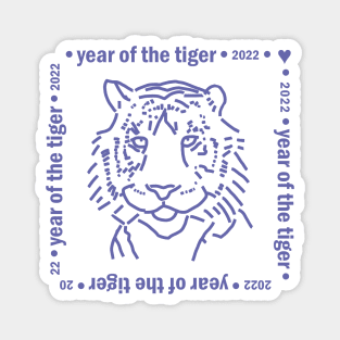 Very Peri Color of the Year of the Water Tiger 2022 Magnet