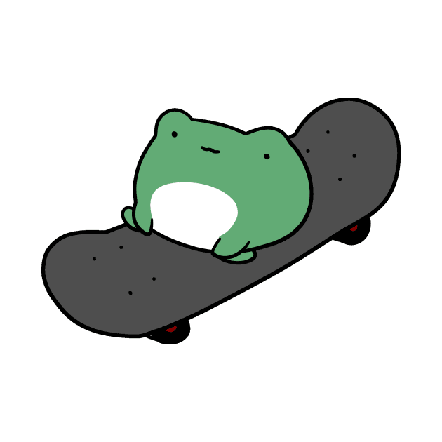 Skateboarding Frog by saradaboru