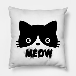 Meow tee design birthday gift graphic Pillow