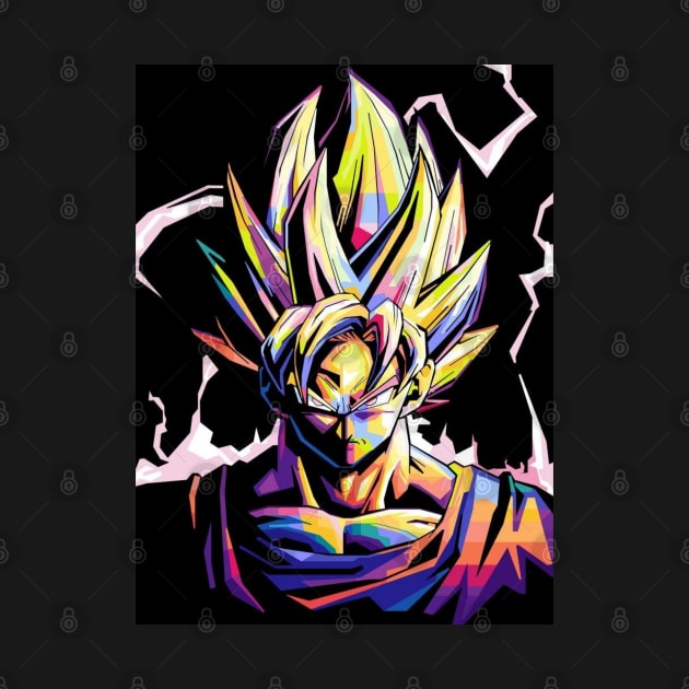 Anime Goku by Banten vector