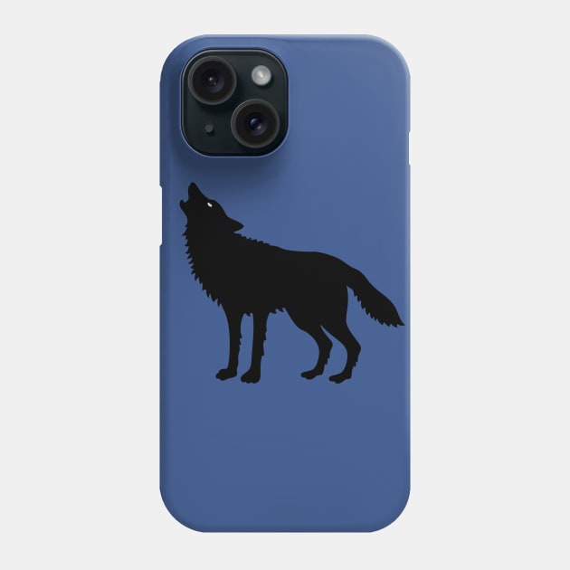 Howling Wolf (Silhouette) Phone Case by MrFaulbaum