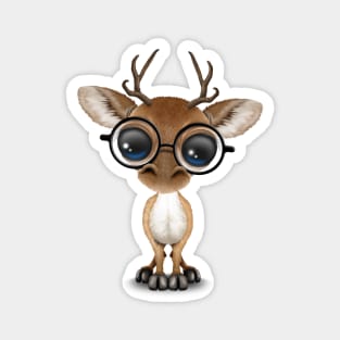 Cute Curious Nerdy Baby Deer Wearing Glasses Magnet