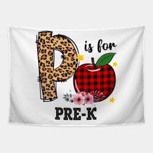 P Is For pre-K Teacher Leopard Back To School Tapestry