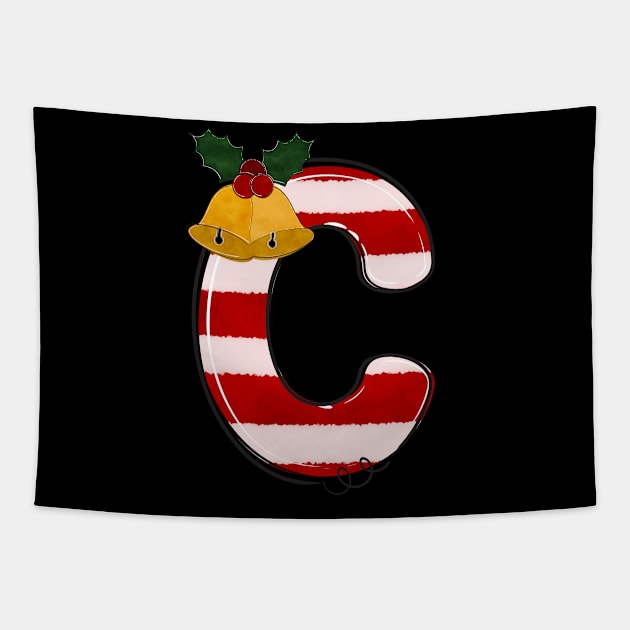 Letter C (Christmas Alphabet) Tapestry by Pop Cult Store