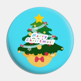 Merry Christmas Tree Pin