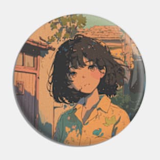 Cute Lofi Girl Pin