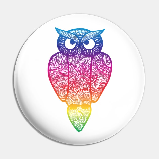 Rainbow Owl Pin by calenbundalas