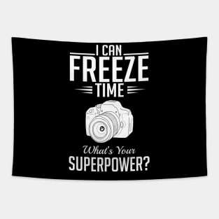 I can freeze time what's your superpower? (white) Tapestry