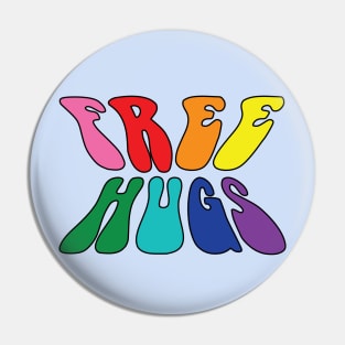 Free Rainbow Hugs Pin