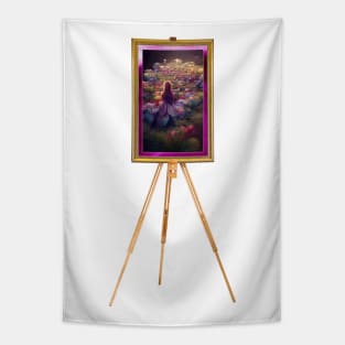 Flower Girl Portrait Tapestry