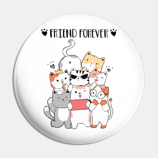 cute cat friend gang, best friend forever, cat friend take selfie Pin