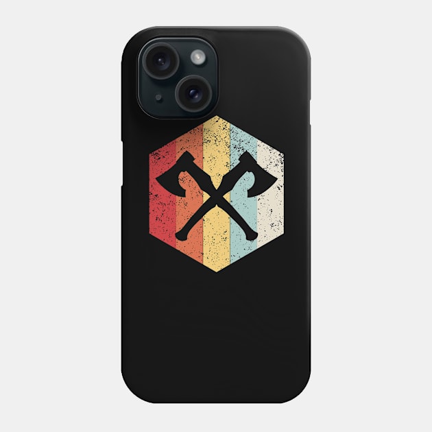 Retro Axe Throwing Phone Case by LetsBeginDesigns