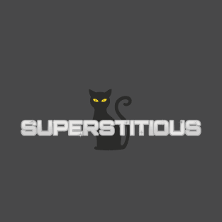 Black Cat Superstitious T-Shirt