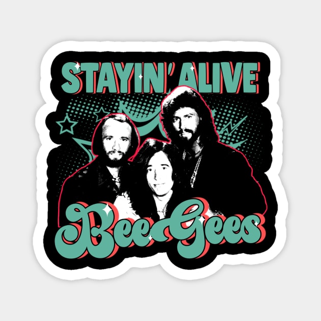 Retro bee gees Magnet by JustForKaya97