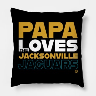 Papa Loves the Jacksonville Jaguars Pillow