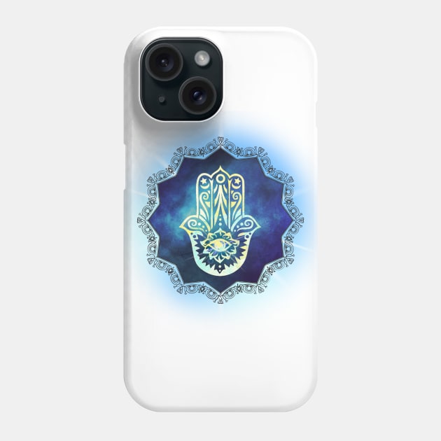 Midnight Sky Hamsa Hand Phone Case by Mazzlo Shop