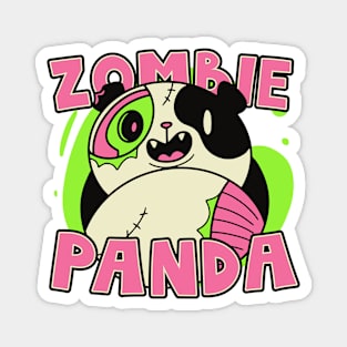 Cute Zombie Panda // Funny Halloween Zombie Animals Magnet