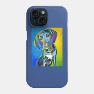 Colorful GREAT DANE Painting by Robert Phelps Phone Case