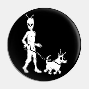 Alien walking his dog Pin