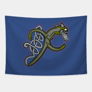 Celtic Cat Letter X Tapestry