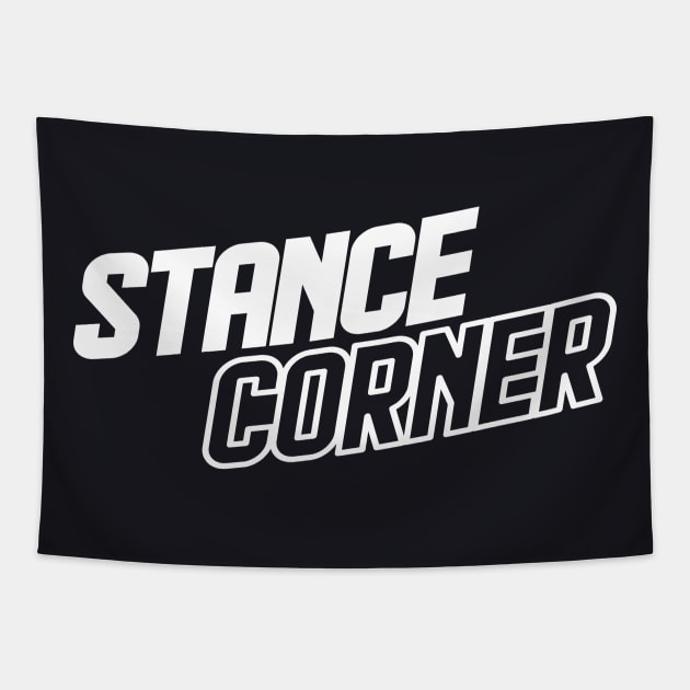 STANCE CORNER LOGO Tapestry by vespatology