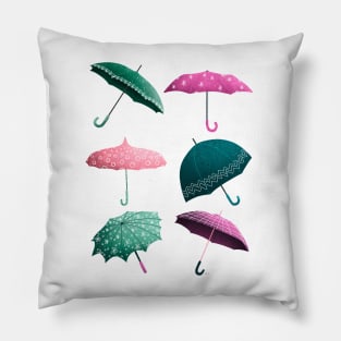 Fun Umbrellas Pattern - Spring Palette Pillow