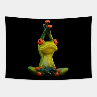 Yoga Frog - Sukhasana Pose Tapestry