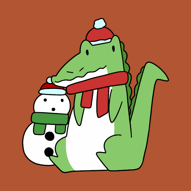 Alligator and Snowman by saradaboru