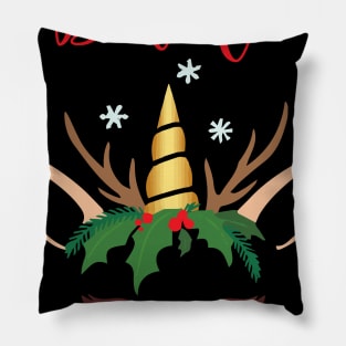 unicorn reindeer Pillow