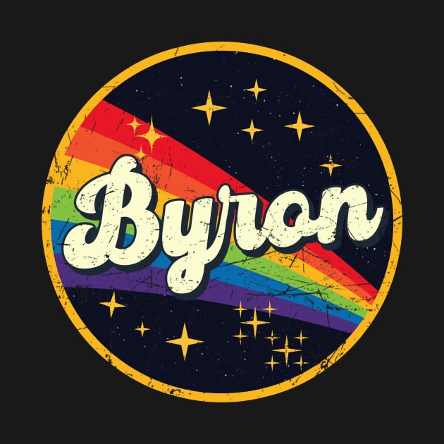 Byron // Rainbow In Space Vintage Grunge-Style by LMW Art