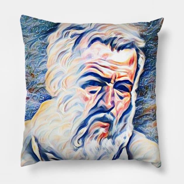 Anaximander Portrait | Anaximander Artwork 11 Pillow by JustLit