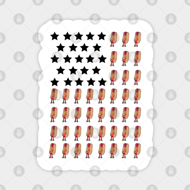 Weathered Resilience: Distressed Stars and Stripes Magnet by Steve