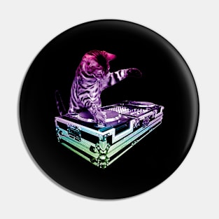 DJ RAINBOW CAT Pin