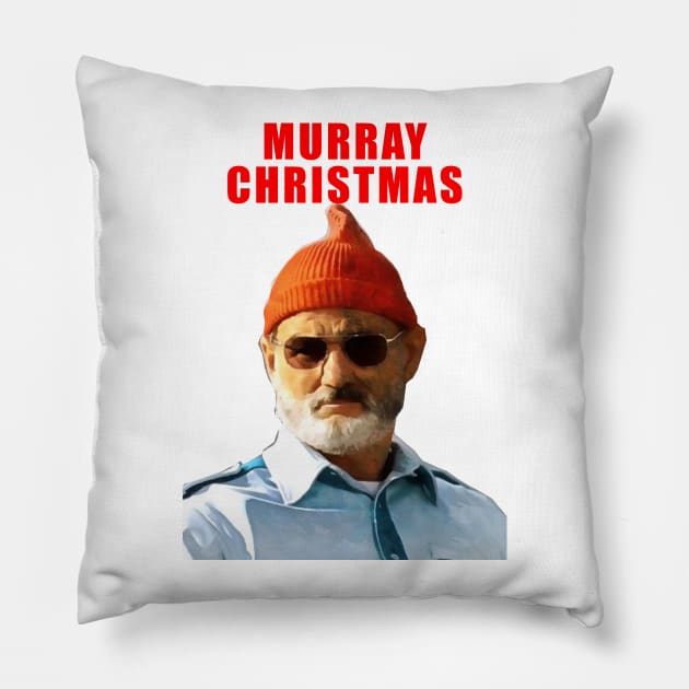 bill murray christmas Pillow by leobishop