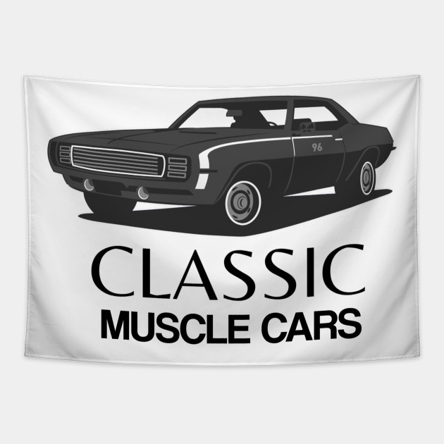 Classic Muscle Cars Black Varient Classic Muscle Cars Tapestry