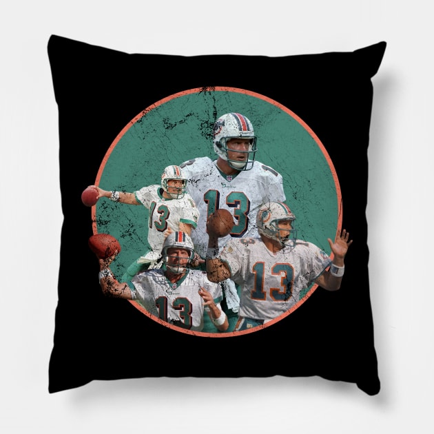 Dan Marino - Bootleg Retro 80s Pillow by the lucky friday