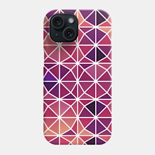 Sunset Geometric Grid Pattern Phone Case