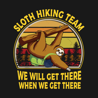 Sloth Hiking Team We Will Get There Vintage T-shirt T-Shirt