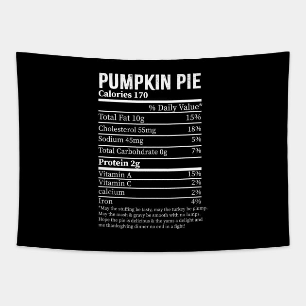 PUMPKIN PIE Calories Facts Halloween Costume gift Tapestry by star trek fanart and more