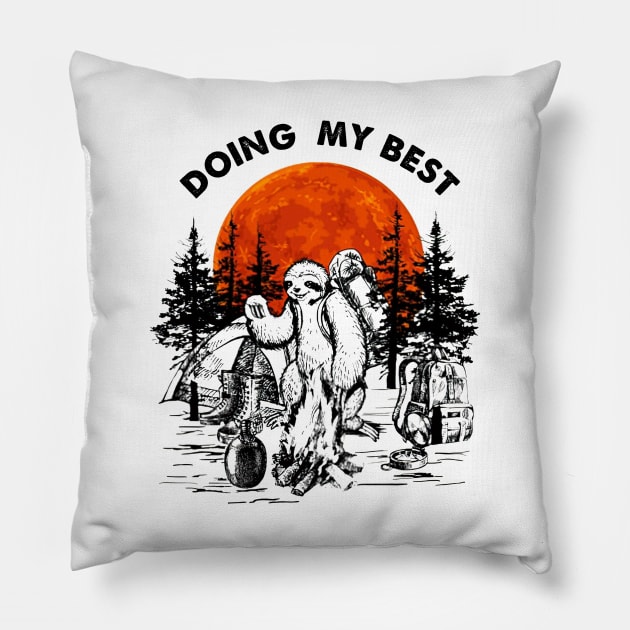 Doing My Best Sloth Pillow by AnnetteNortonDesign